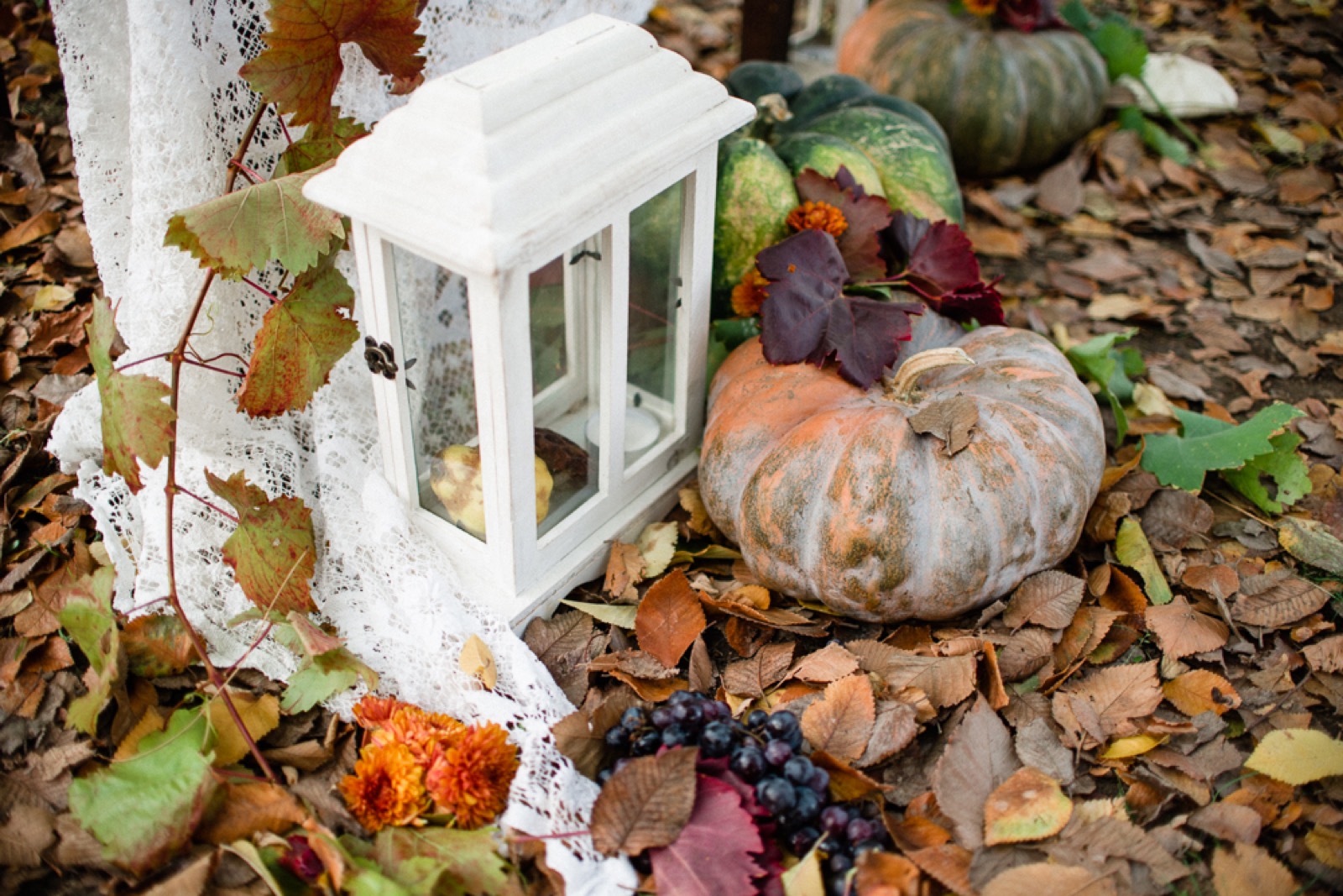 Jesenja inspiracija venčanja — detalj