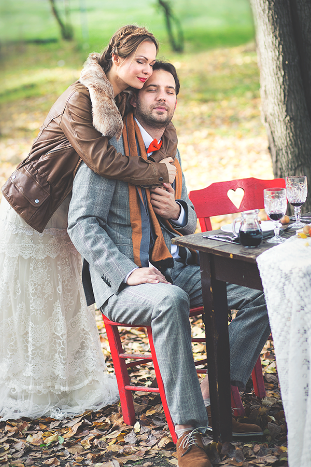 Cinerarija i vres u jesenjim tonovima