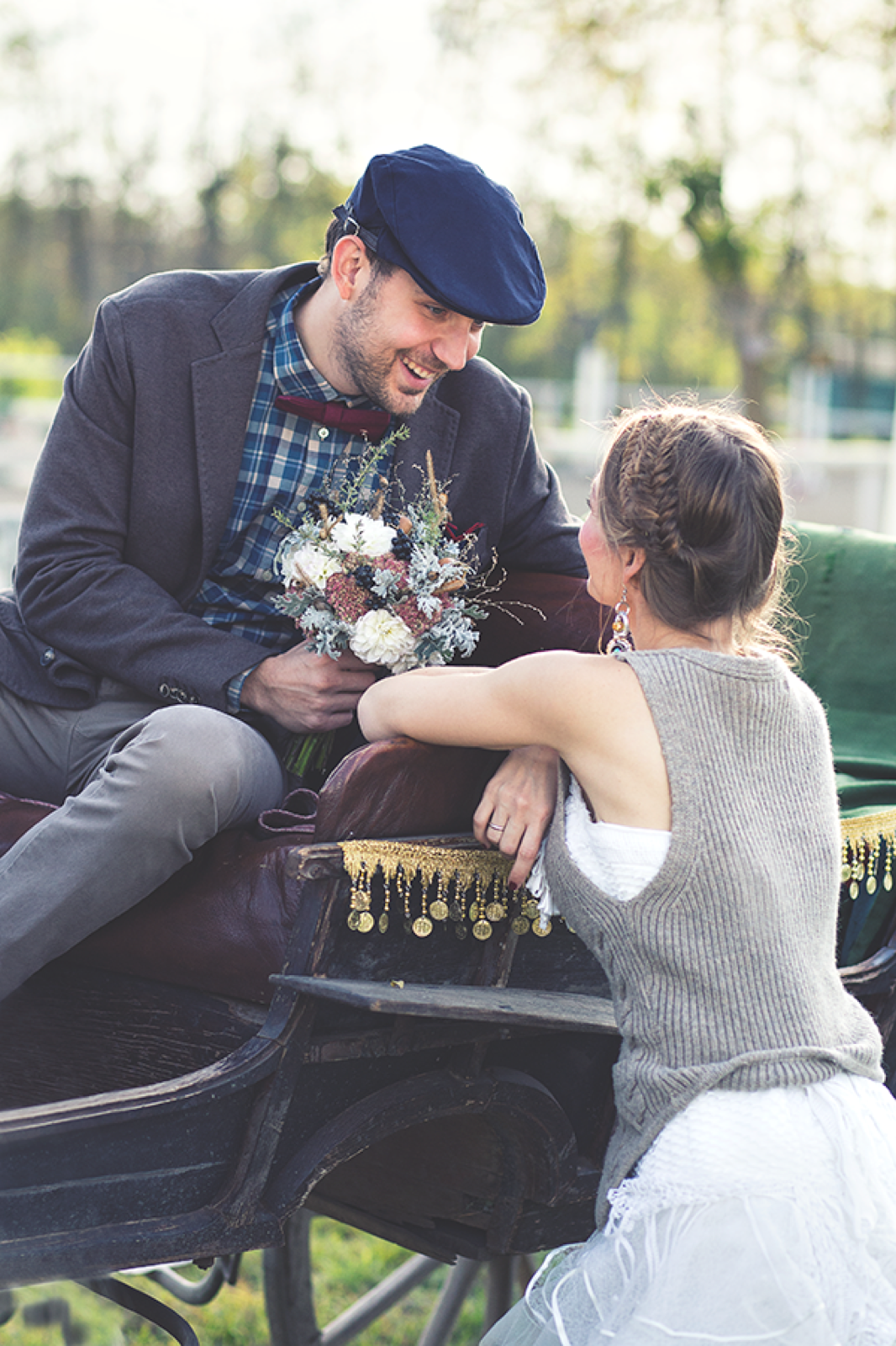 Vožnja kočijama — romantični trenutak