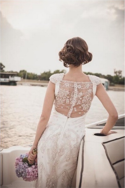 Par na brodu — romantičan pogled