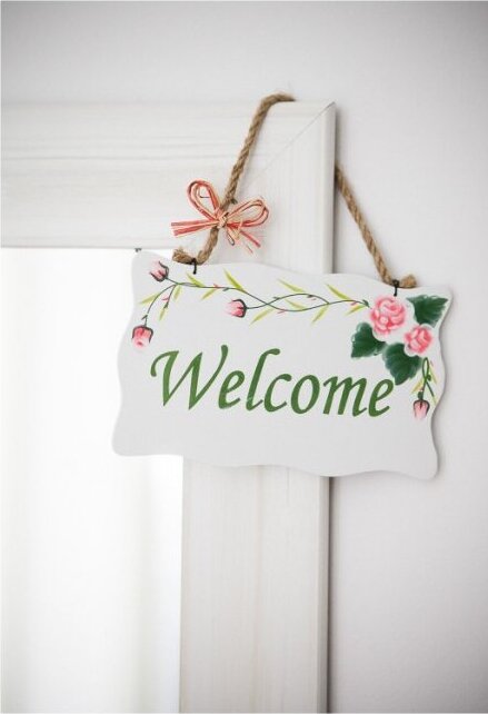 Welcome natpis na vratima