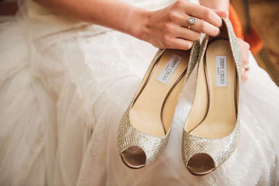 Jimmy Choo cipele — detalj luksuznih svadbenih cipela