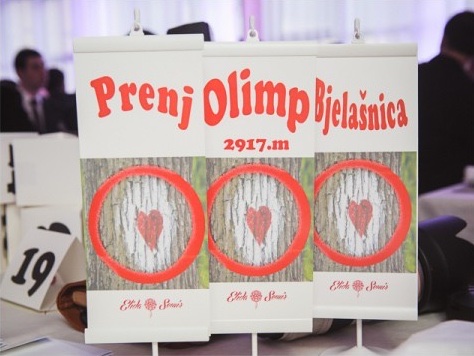 Planinska tema — stolovi sa imenima planina