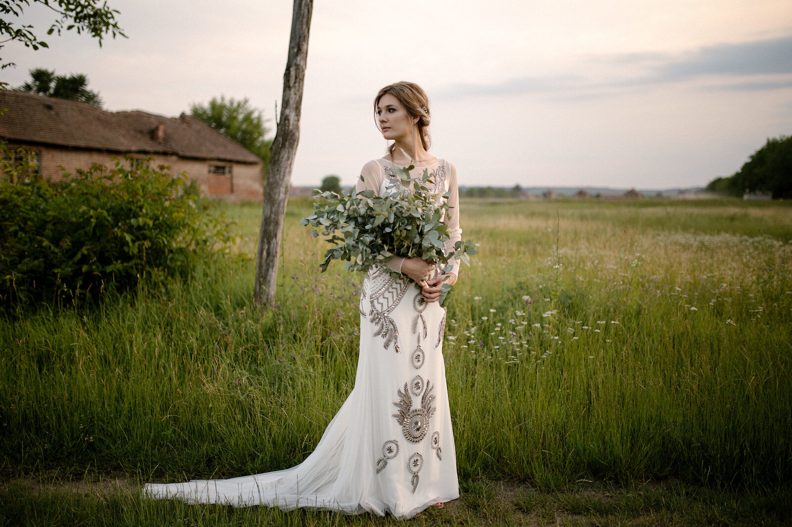 Detalji boho stola u prirodi