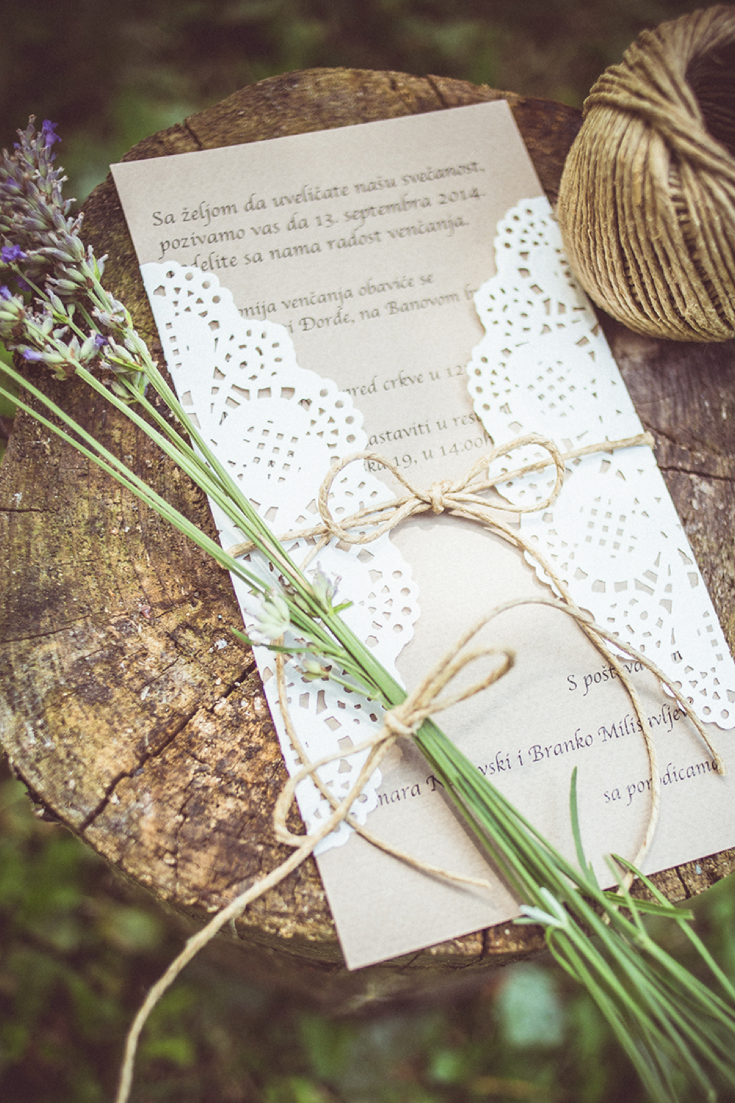 Detalji pozivnica za venčanje