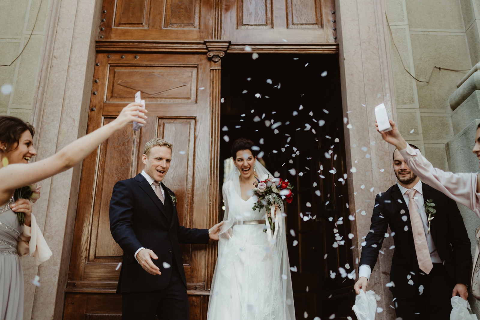 Confetti after church ceremony