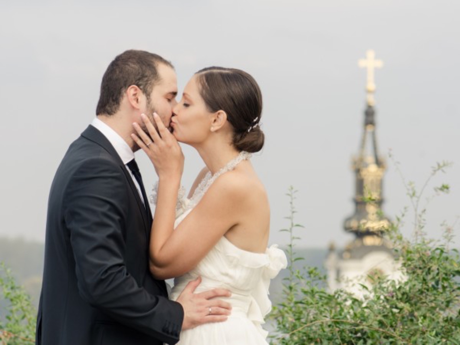 Panoramski snimak sa Gardoša — Zemun i reka u pozadini