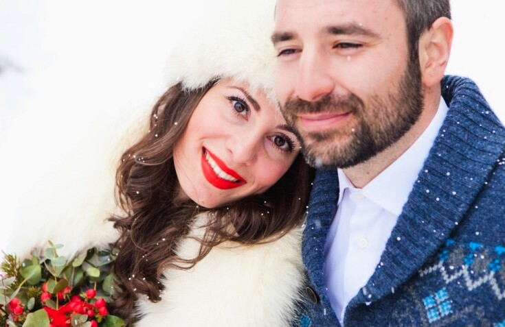 Zimski aranžman na stolu