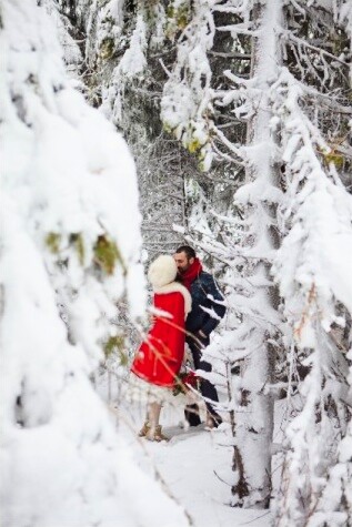 Detalji zimskog venčanja